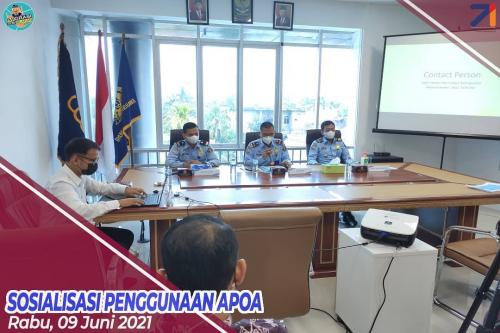 Kegiatan Sosialisasi Penggunaan Aplikasi Pelaporan Orang Asing (APOA) di Ruang Rapat Tembakul.